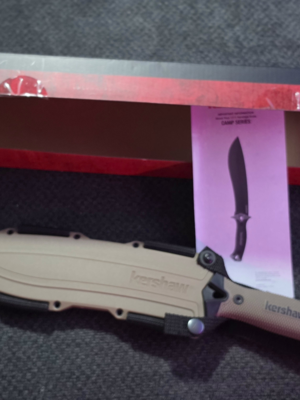 Kersh Camp 10 Machete Tan Knife with Sheath NIB